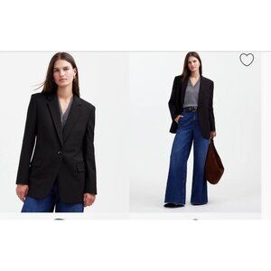 Madewell $218 The Kline Blazer in Black Size 00 NS376